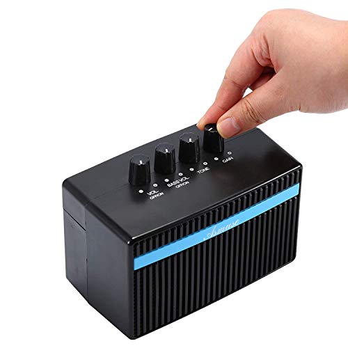 Asmuse 3W Mini Bass Amp Guitar Amplifier headphone practice with Distortion Effect by USB Charging - Thumbnail 2