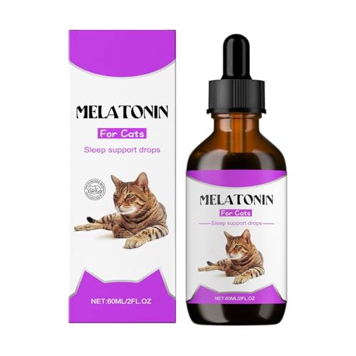 Jiimhte Gotas calmantes para gatos | Gotas de dieta de 60 ml, relajante para mascotas, para viajes, nuevo entorno, ruidoso, hogar, caja de aseo para entrenamiento, visitas veterinarias, tormenta