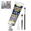 ALLONY Réparation du Panier de Lave-vaisselle, Mastic Acrylique Gris, Imperméable, Antirouille, Joint Caoutchouc, Peinture de Retouche pour Restauration Lave-vaisselle, 50ML