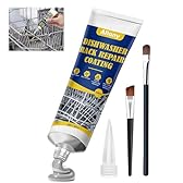 ALLONY Réparation du Panier de Lave-vaisselle, Mastic Acrylique Gris, Imperméable, Antirouille, Joint Caoutchouc, Peinture de Retouche pour Restauration Lave-vaisselle, 50ML