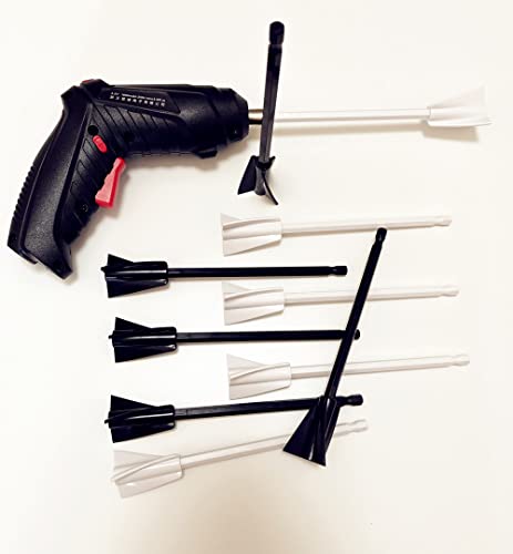Resin Mixer Epoxy Mixer Paddles,10 PCS Drill Mixing Attachment,Reusable Paint Mixer for Drill,Epoxy drill paddles drill mixer Drill Attachment Paint Stirrers Epoxy Stirrer-Black+White - Thumbnail 2