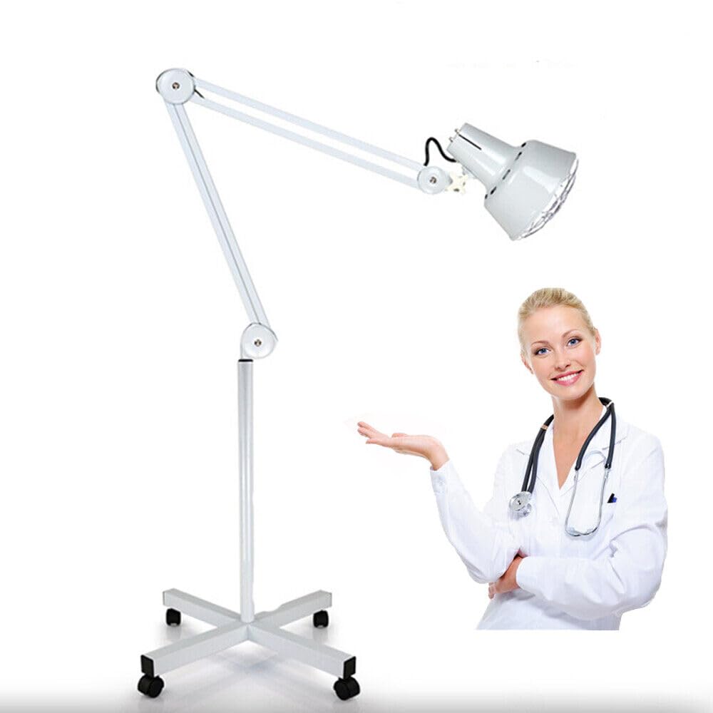 Lampada a infrarossi, 275 W, lampada a luce rossa a infrarossi, per uso domestico, illuminazione a infrarossi, set regolabile per il trattamento di raffreddori e tensioni muscolari
