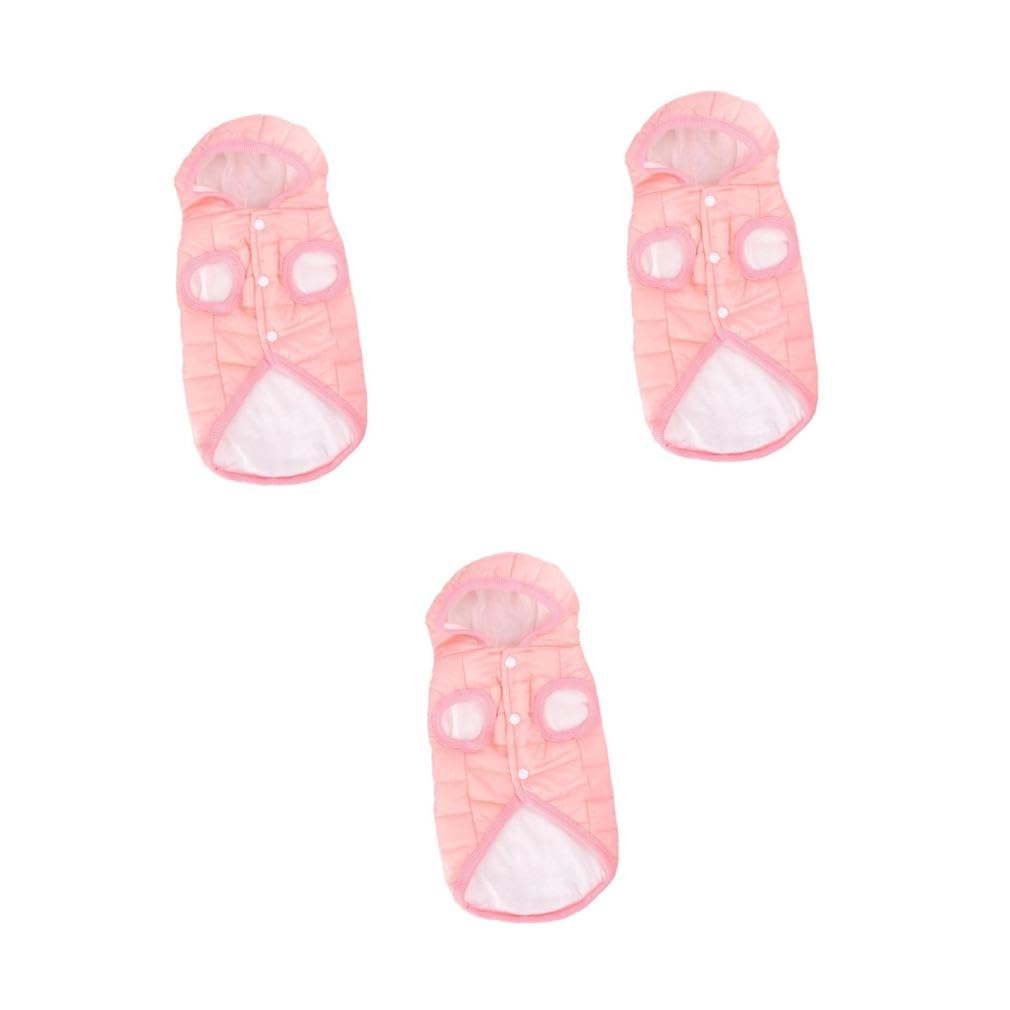 3 Pezzi di Abbigliamento per Animali Domestici Cappotto Caldo per Cani Gilet in Morbido Cotone per Cuccioli Passeggiate E Jogging