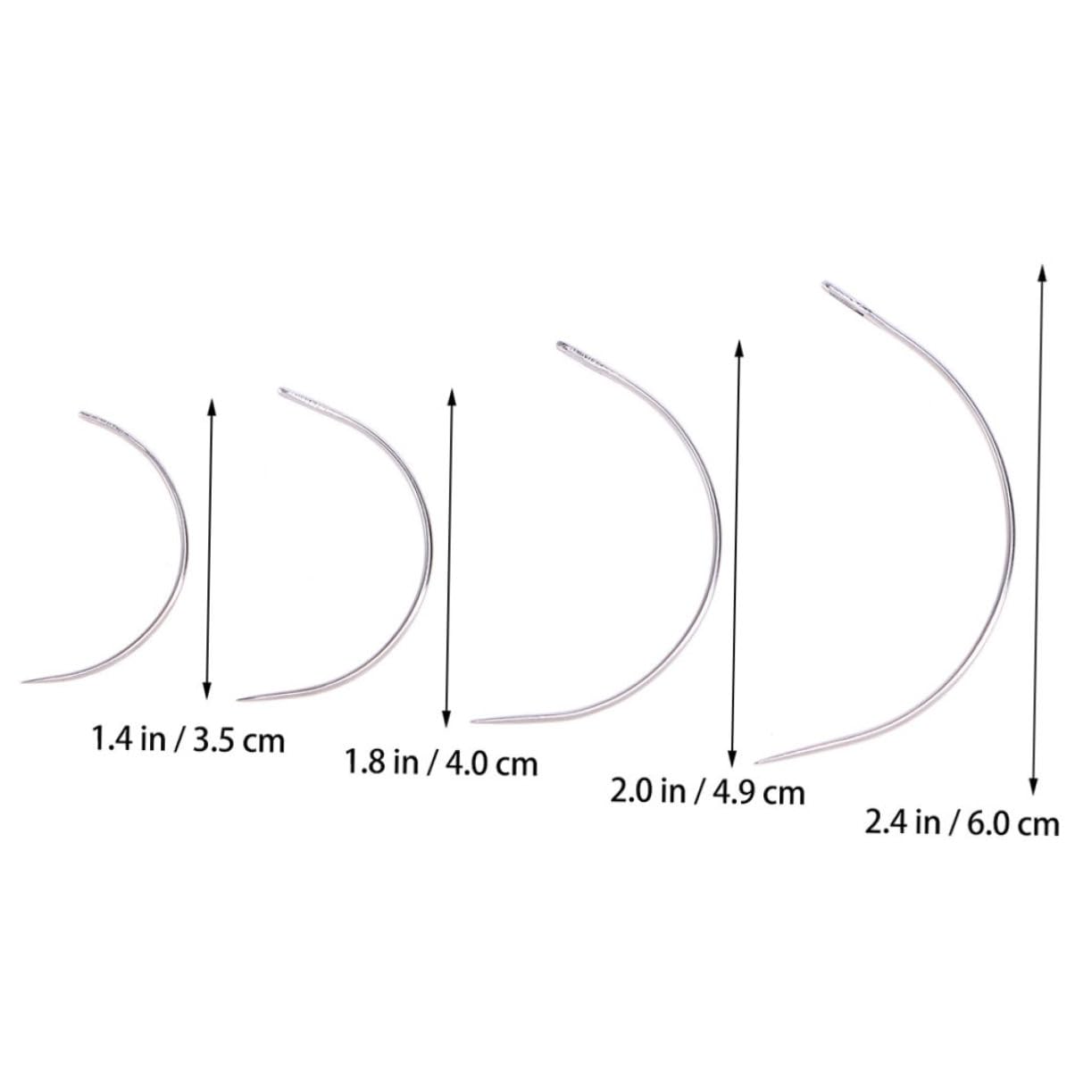 ULDIGI Big Eye Looper Sewing Needles 96pcs Set Curved Weaving Needles for Leather Canvas Easy to Use Light Weight Ideal for DIY Projects