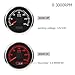 52mm Diesel Engine Tachometer REV Counter Hourmeter 52mm RPM Gauge with 7 Adjustable Backlights 12VDC 24V for Car Motorcycle Boat Yacht (Black&Silver, 0-3000RPM)