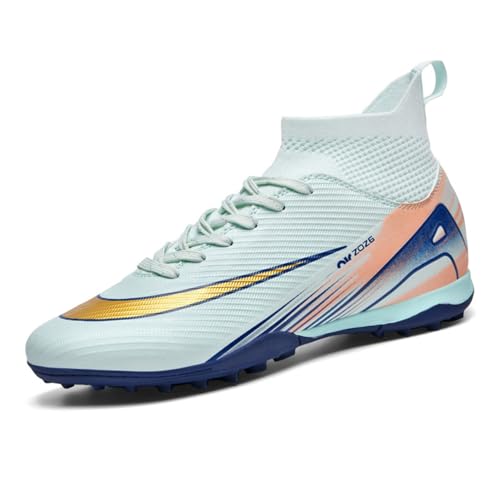WEJIESS AG Botas de fútbol para Hombre Botas de fútbol para jóvenes Fútbol al Aire Libre Partido de Entrenamiento atlético TF Botas de fútbol Sala Transpirables, Suaves, Resistentes a la abrasión
