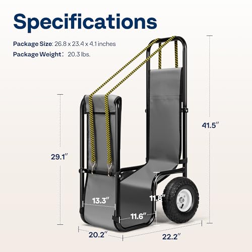 VIVOHOME Firewood Cart Medium