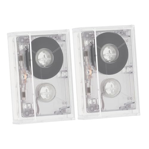 Uonlytech 2piezas Cinta De Minutos Casetes Vírgenes Portátiles y Transparentes para Grabación De Música Entrevistas y Discursos para Proyectos De Bricolaje y Reproductor De Casetes De Audio