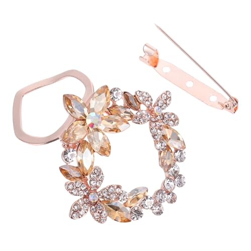 Pince à gilet en alliage doré avec strass, un bijou élégant pour structurer vos vêtements