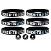 (6-pack) Serenity Prayer Silicone Bracelets, Unisex Adult Size for Men Women Teens - Pack of 6 Inspirational Wristbands for Serenity, Wisdom, Courage