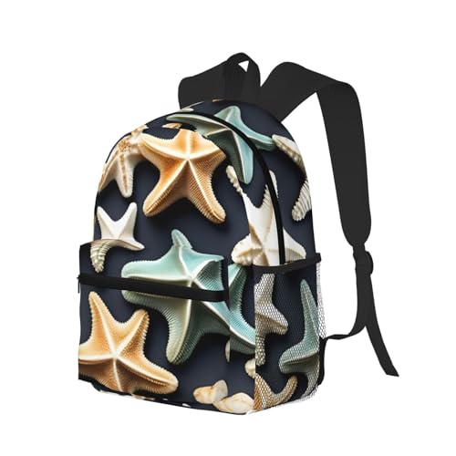 Mochila de viaje cómodo unisex con estampado de conchas de mar 2