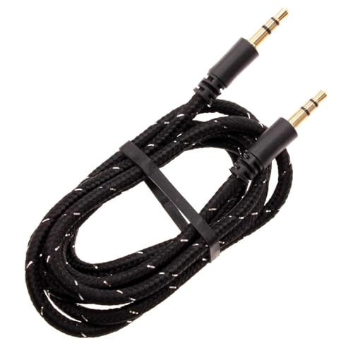 Cable Auxiliar 3.5mm Jack para Audio Negro Trenzado 1 m miniatura 1