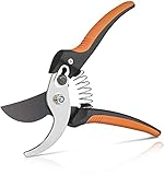 Pruning Shear for Gardening, HUNGSUAL Professional Garden Shear for Bonsai Trees Bamboo Branches Rose Vine 1inch Shrub, Heavy Duty Bypass Pruning Scissor for Lawn Yard Working Gardner Gifts