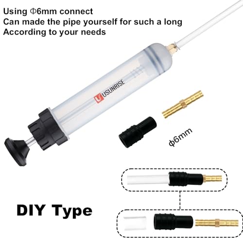 Foto von USUNRISE Handpumpe Ölabsaugpistole, Flüssigkeitswechselspritze 200 ml-3 Typ Brandneue Absaugpumpe mit verstärkter Ansaugung - für Motor-, Getriebe-, Hinterachsöl und Kühlflüssigkeit