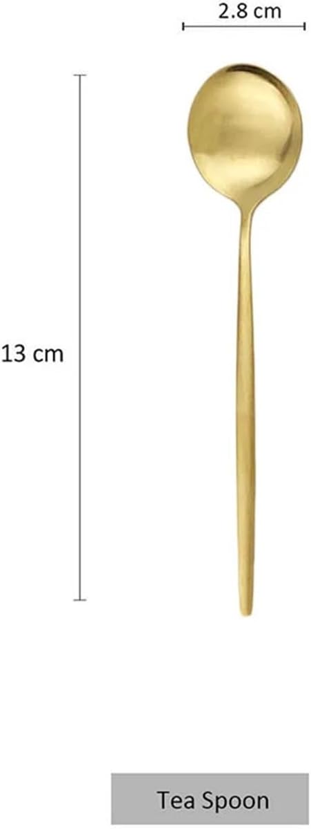 Coffee Measuring Spoon 12Pcs Tea Coffee Stir Mini Spoons Small Matte Stainless Steel Spoon Kitchen Accessories For Coffee Tea, And More(Champagne)