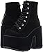 Demonia Women's CAMEL-203 Ankle Boot, black velvet, 9 M US