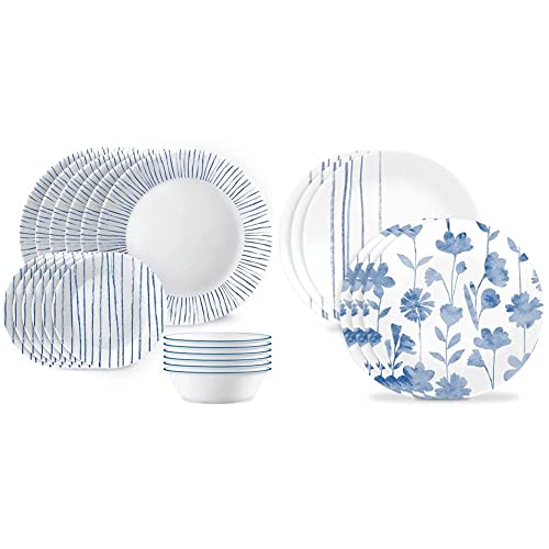 Corelle 18-Piece Dinnerware Set, Service for 6 and Corelle 6-Piece 8.5