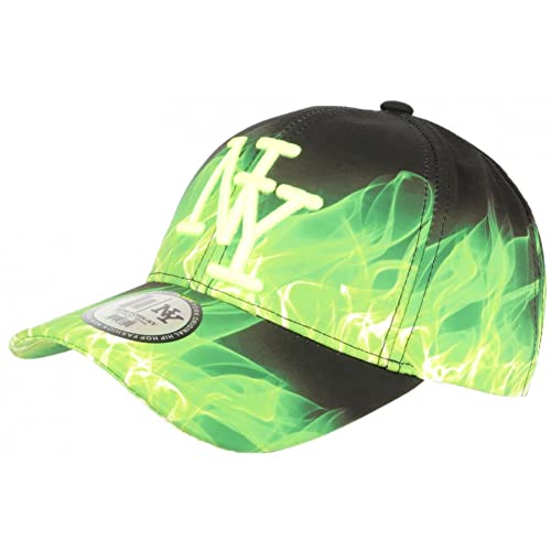 Casquette enfant verte fluo streetwear Hip Hop Honour pour l'école