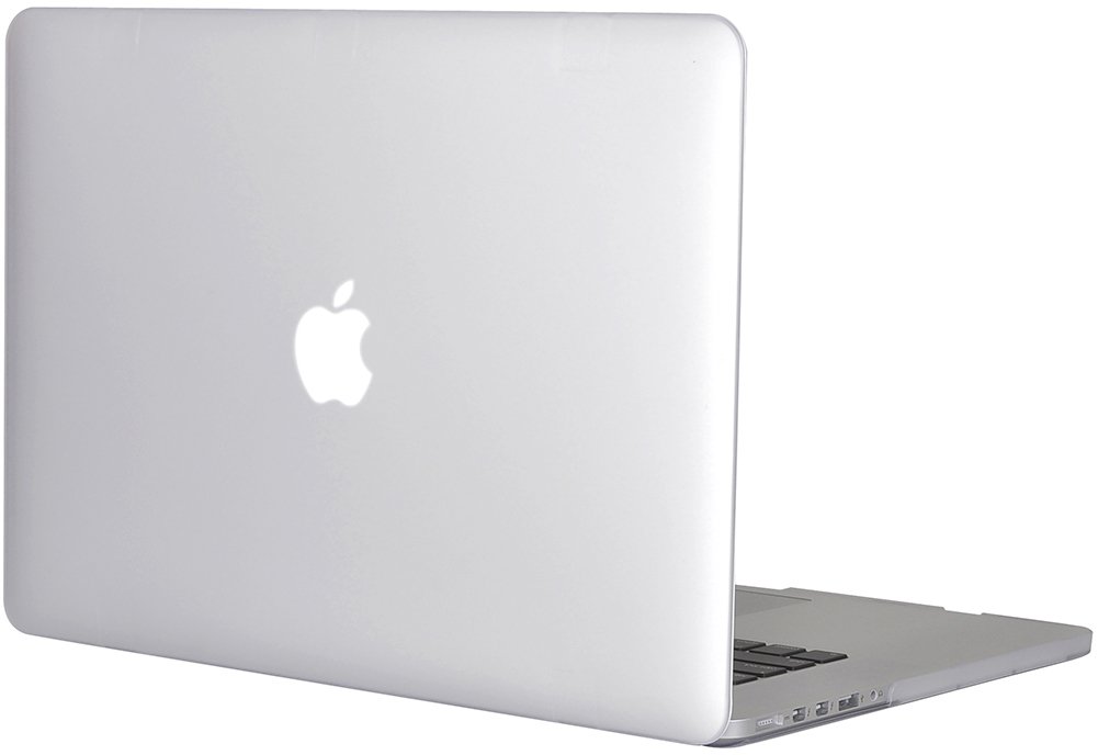 Soft-Touch Frosted Plastic Hard Case Shell Cover for MacBook Pro 15" with Retina Display A1398 (Old Gen.2012-2015 Release,No CD-ROM,NO USB C-Type) -Clear