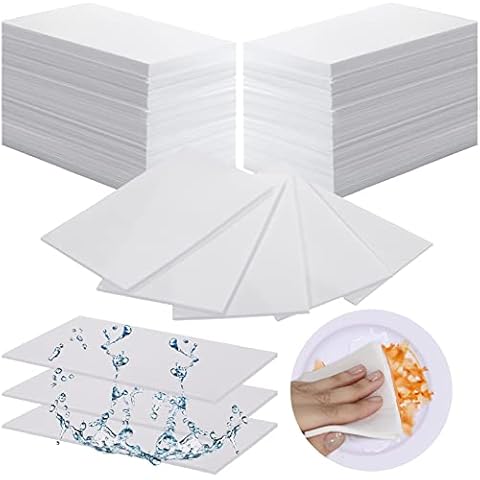 100 Counts Magic Sponge Eraser Pads Disposable Thin Clean Sheets House Cleaning Wipes White Foam Household Eraser Sheets for Kitchen, Shoe, Furniture, Bathroom Shower Cleaner, Hard to Reach Surfaces Cover