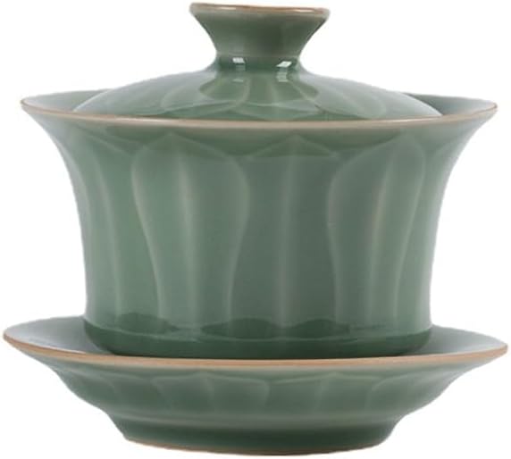 Ceramic Handmade Three Talent Cover Bowl