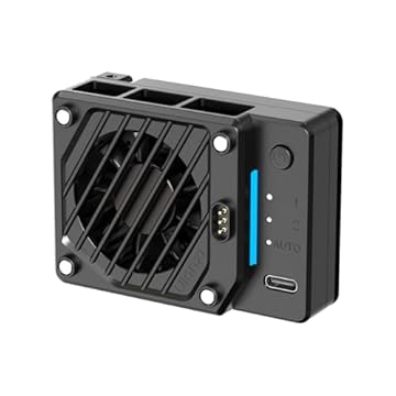 ULANZI Refrigerador de câmera CU01 para câmeras DSLR e sem espelho, ventilador de refrigeração portátil com 3 velocidades para gravação de vídeo 4K, fotografia externa de longa exposição, clima quente