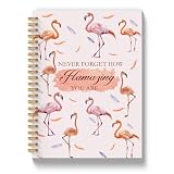 KJULYW Flamingo Gifts for Women, Flamingo Notebook Journal 5.5x8.3 Inch, Never Forget How Flamazing You Are Hardcover Spiral Notebook Journal