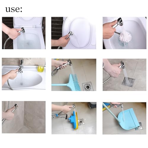Image of Premium ABS Toilet Jet Spray Gun Health Faucet Head Only | Chrome Finish Handheld Jet Spray for Bathroom Hygiene & Easy Cleaning | Leak-Proof and Durable Design (Pack of 1)