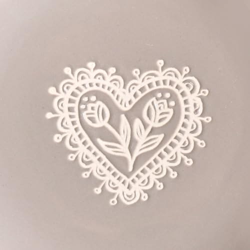 Image of Nestasia Ceramic Snack Plate Set of 2 (15cm Each) - Small Round Heart Embossed Serving Plate for Desserts, Starters & Salad | Microwave & Dishwasher Safe, 100% Food Safe & Chip-Resitant (Taupe Grey)