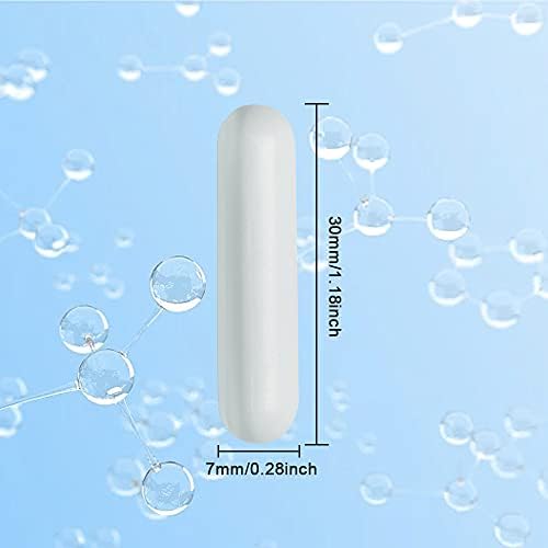 WENRERO 5 PCS PTFE Magnetic Stirrer Mixer Stir Bar Rod, Type-C Laboratory Stirrer, White Color Flea Lab Spinner, Stir Plate Bar Spinbar, Stir Plate Magnet for Magnetic Mixer (C7*30mm)