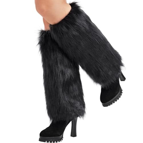 Nanxson Womens Fur Leg Warmer Winter Furry Long Boot Cuffs Cover TTW00344