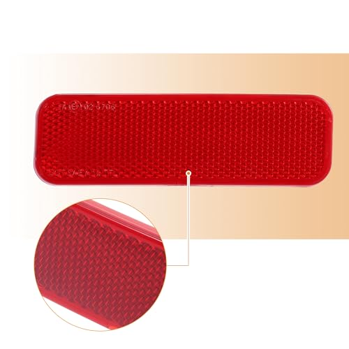 Image of X AUTOHAUX 1 Pcs Driver Side Rear Left Side Bumper Reflector for Ford Transit Connect 2014-2022 BK2Z-13A565-A ABS Red