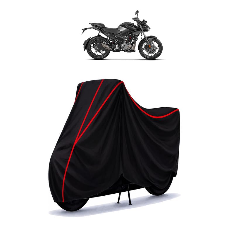 Image of Hero Xtreme 125R Water Resistant Bike Cover for All Motorcycles & Rain | Heavy Duty Taffeta Fabric | UV Protection, Dustproof, Scratchproof | All Weather Two Wheeler Cover with Elastic Bottom