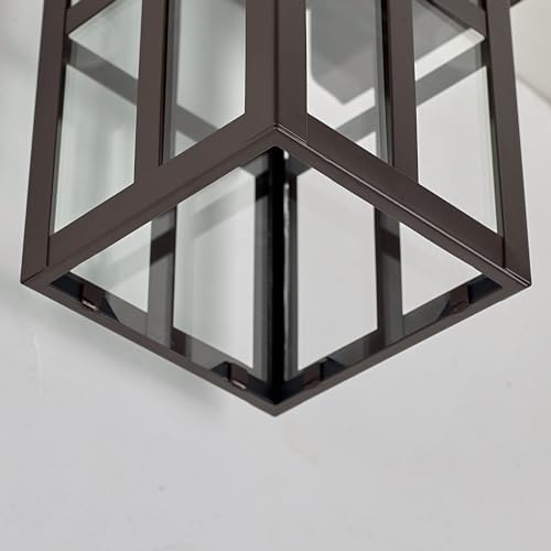 Image of MICSIU 11.75 inch Bronze Motion Sensor Outdoor Wall Light 1 Pack Rustic | 3 Modes Dusk to Dawn Exterior Wall Sconce, Clear Glass Anti-Rust Porch Light for House, Garage, Deck