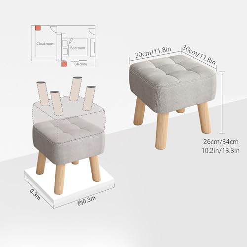 Pouf multifonctionnel jaune avec repose-pieds et table basse d'appoint - 3