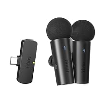Dual wireless microphones-Enjoy the freedom of two wireless microphones with a single USB-C receiver, ensuring convenient setup and flexible usage. Crystal-clear condenser microphone-Experience clean audio quality with the clear condenser microphone,...
