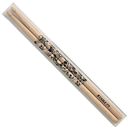 Tama 5B Sticks O5B-S Skull, Natur, schwarzer Druck - Drumsticks