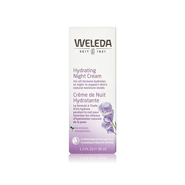 Weleda Hydrating Night Face Cream, 1 Fluid Ounce, Plant Rich Moisturizer with Iris Root, Calendula and Chamomile