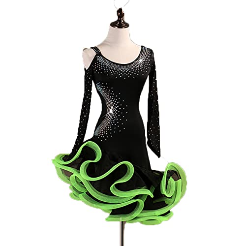 AAYXIN Aufkleber Ballsaal Tanzkleider Fur Frauen HosentrAger Walzer ModernTanz Kleider Gesellschafts latein Kleid Damen latein Kleider Latino Kleid