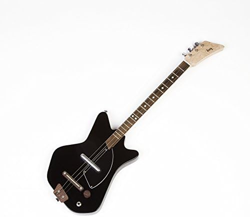 Loog Guitars 4 Loog 3-String Solid-Body Electric Guitar, Black, Right Handed, 3/4 (LGE02K)