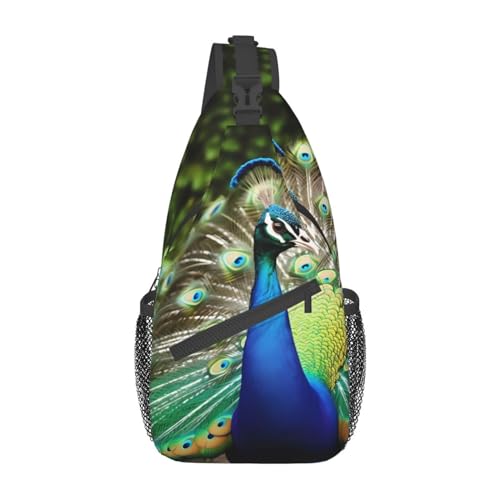 Sac de poitrine paon idéal pour voyage décontracté et randonnée urbaine