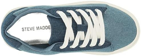 Steve Madden Girls Shoes Girls Studio Sneaker, Denim, 2 Little Kid | Image 4