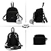 Sunwel Fashion Cute Mini Backpack 3 Way Carry Light-weight Corduroy Casual Daypack Detachable Keyring Fur Pom Pom Ball for Women (black)