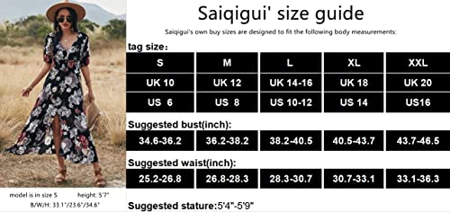 Saiqigui - Abito estivo da donna, a maniche corte