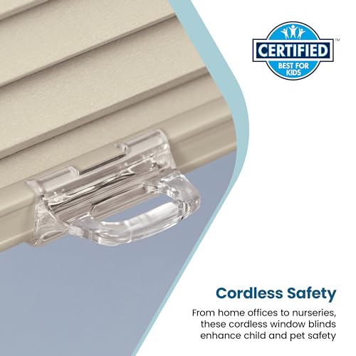 BlindsAvenue Cellular Honeycomb Cordless Shade, 9/16" Single Cell, Blackout, Fawn, Size: 56" W x 48" H