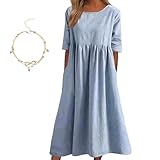 Caractéristiques : une caractéristique notable de notre robe décontractée en coton smocké avec poche est la taille plissée, qui ajoute à la fois style et fonctionnalité. Conçue pour être légère, ajustée et fluide, cette robe offre une silhouette décontractée mais élégante qui bouge magnifiquement avec vous