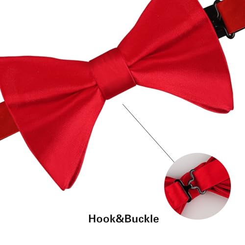 Image of Alizeal Mens 4pcs Formal Solid Bow Tie Set