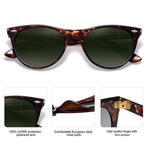 Image of SOJOS Classic Polarized Sunglasses for Women Men Small UV400 SJ2076 | Lightweight Design Frame for All-day Comfort