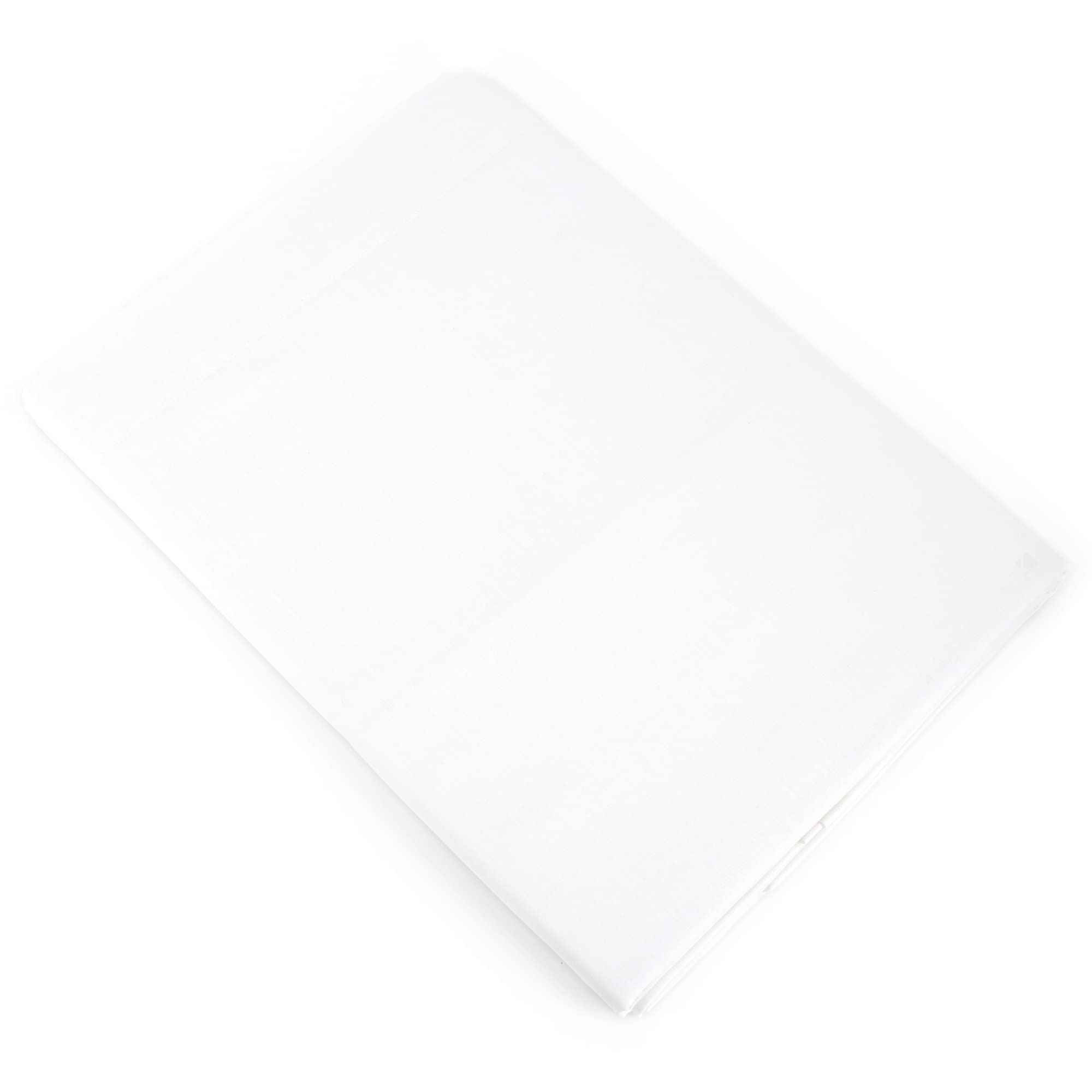 Linnea Drap Plat uni 270x310 cm 100% Coton Alto Blanc