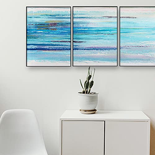 Art mural bleu violet abstrait affiche nordique impression sur toile salon 50x70
